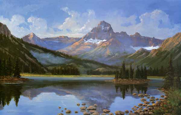 Glacier National Park - Swiftcurrent Lake - Giclée