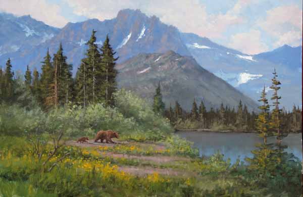 Glacier National Park - Two Medicine Grizzly - Giclée