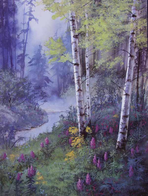 Glacier National Park - Lupine - Giclée